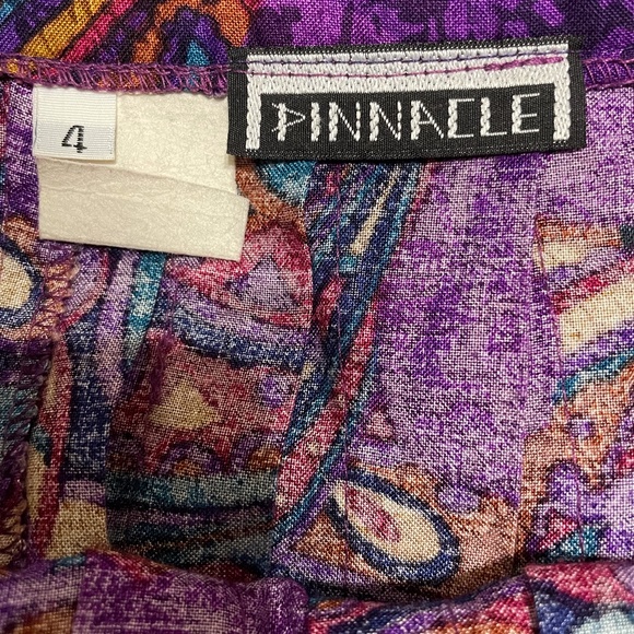 90s Pinnacle long purple design skirt - Picture 5 of 8
